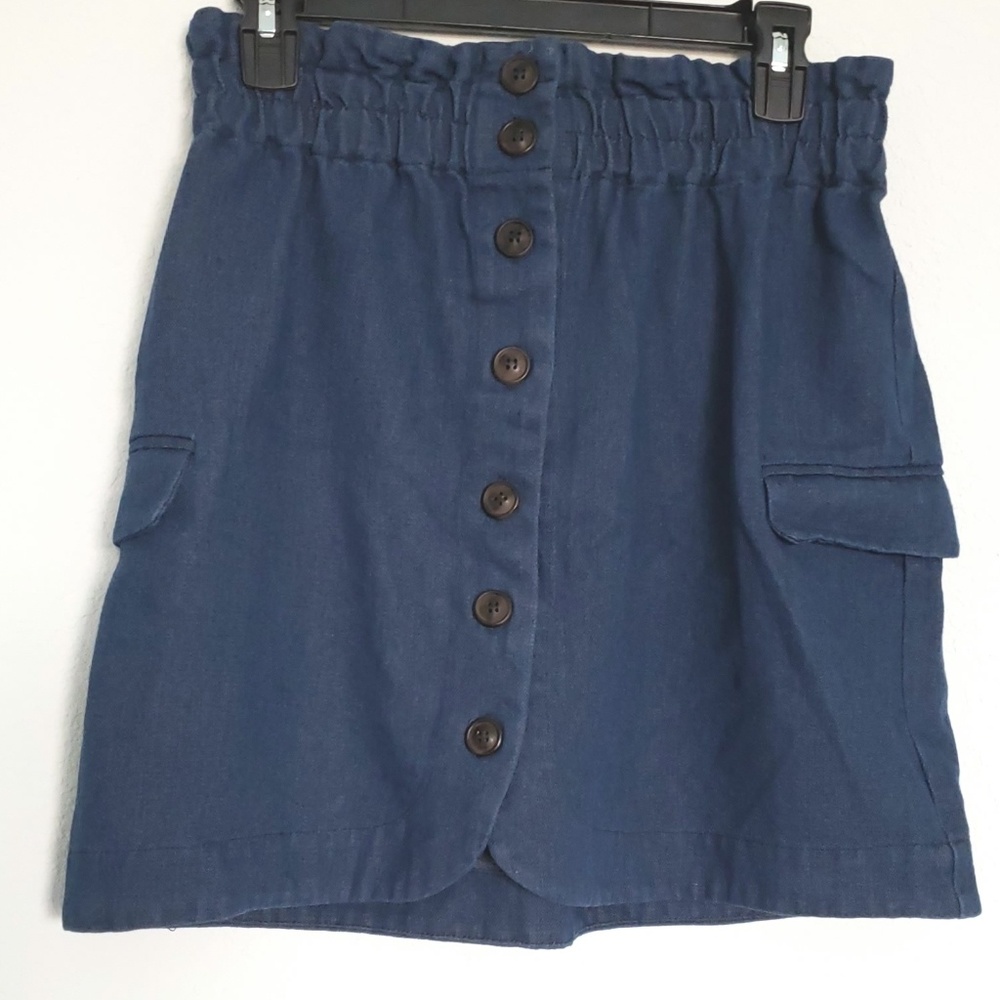 Anthropologie Mo:Vint Button Down A-Line Skirt - Picture 1 of 7
